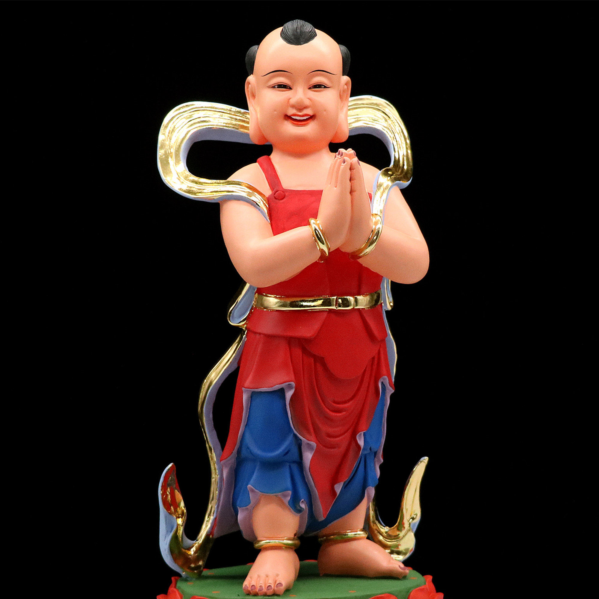 善财包邮树脂金童玉女女神像童男童女童子龙女家用摆件