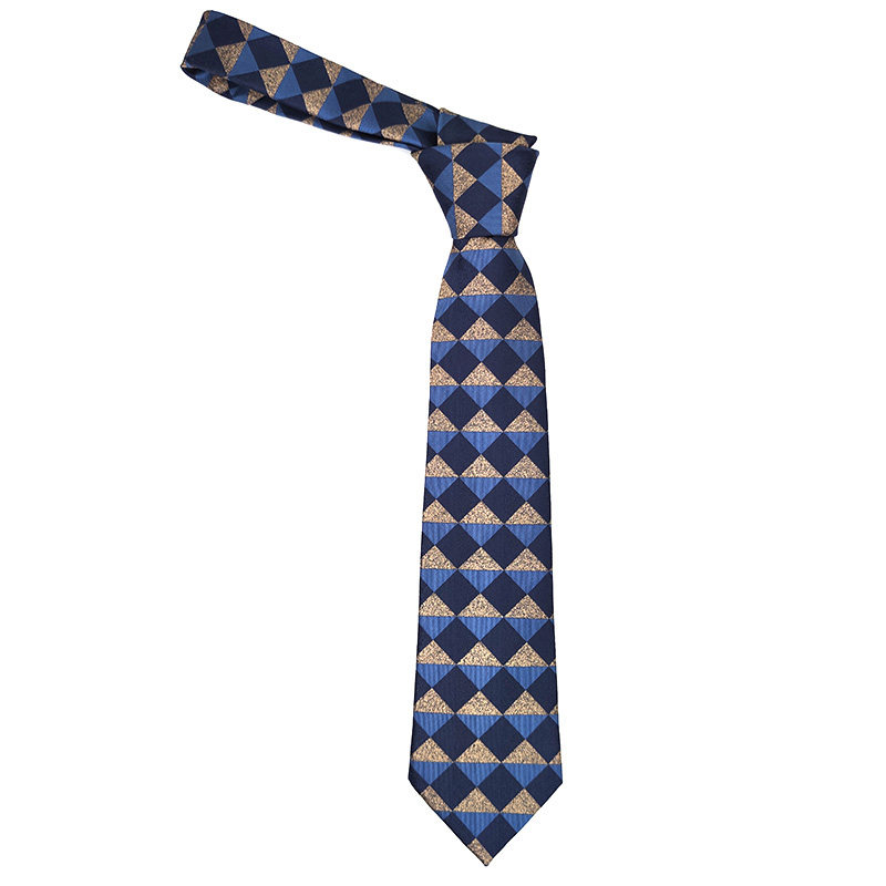 mimi领带复古刺绣装饰休闲帅气条纹格子几何领带