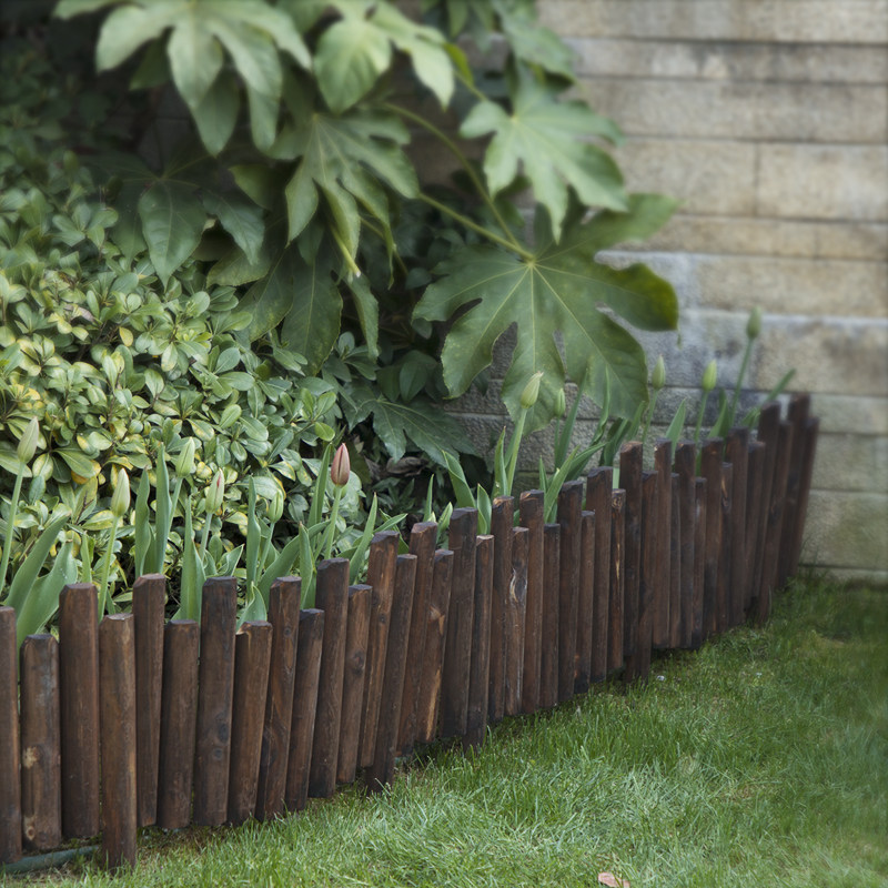 防腐木栅栅栏围栏室外花园庭院菜园插地篱笆大型篱笆