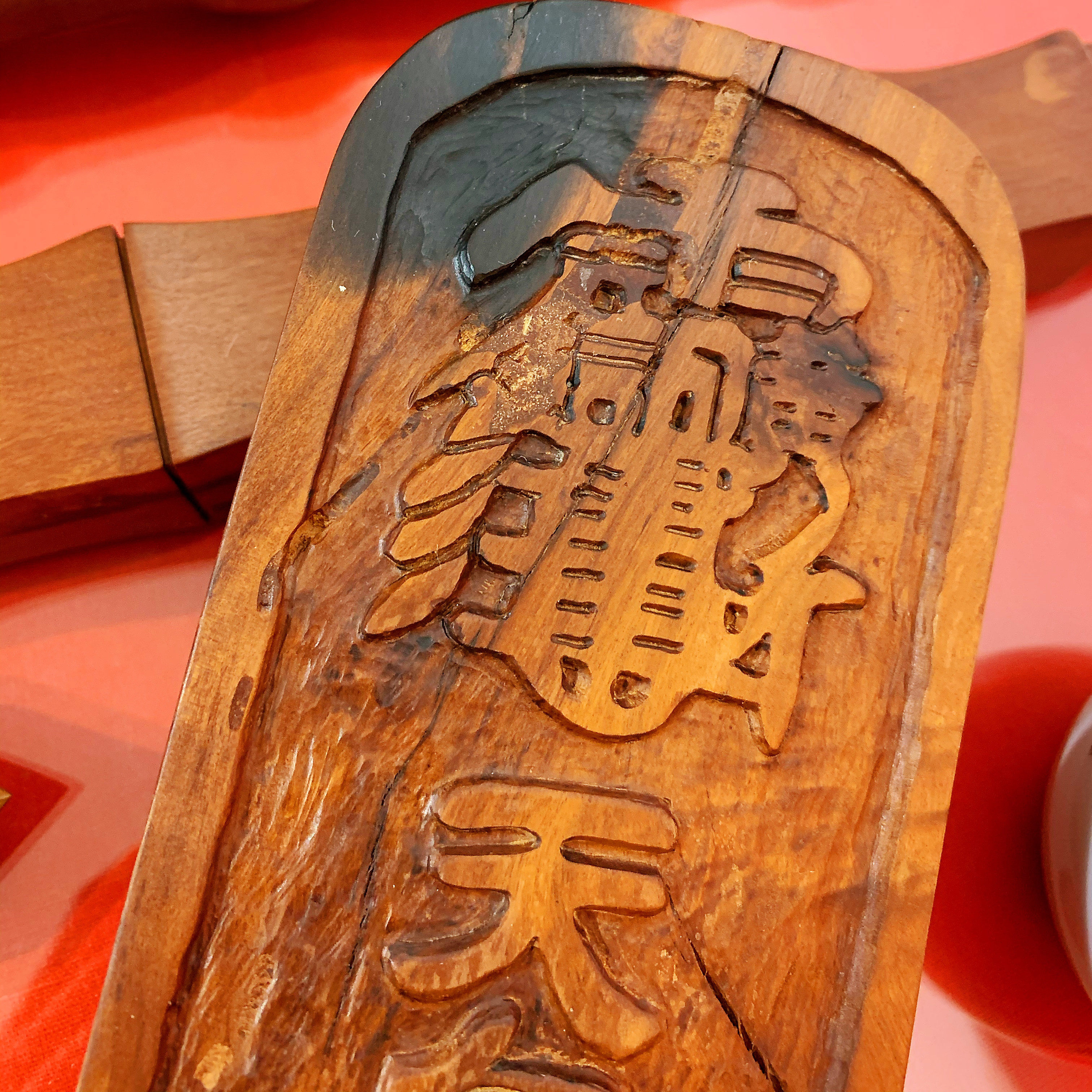 雷击木枣木雕雕刻天皇号令令牌道家用品法器木雕