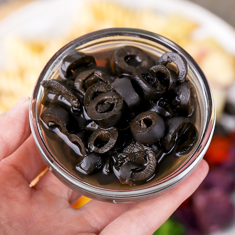 卡利亚切片黑橄榄335g西班牙进口去核罐头沙拉意面橄榄