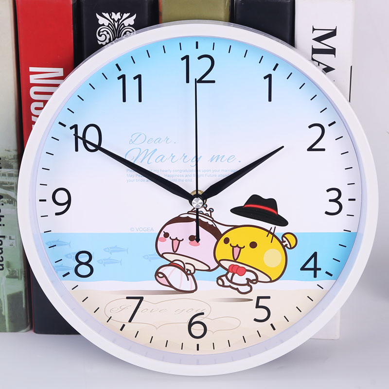 静音卡通挂钟钟客厅卧室钟表可爱儿童房钟表幼儿园卡通钟表石英钟