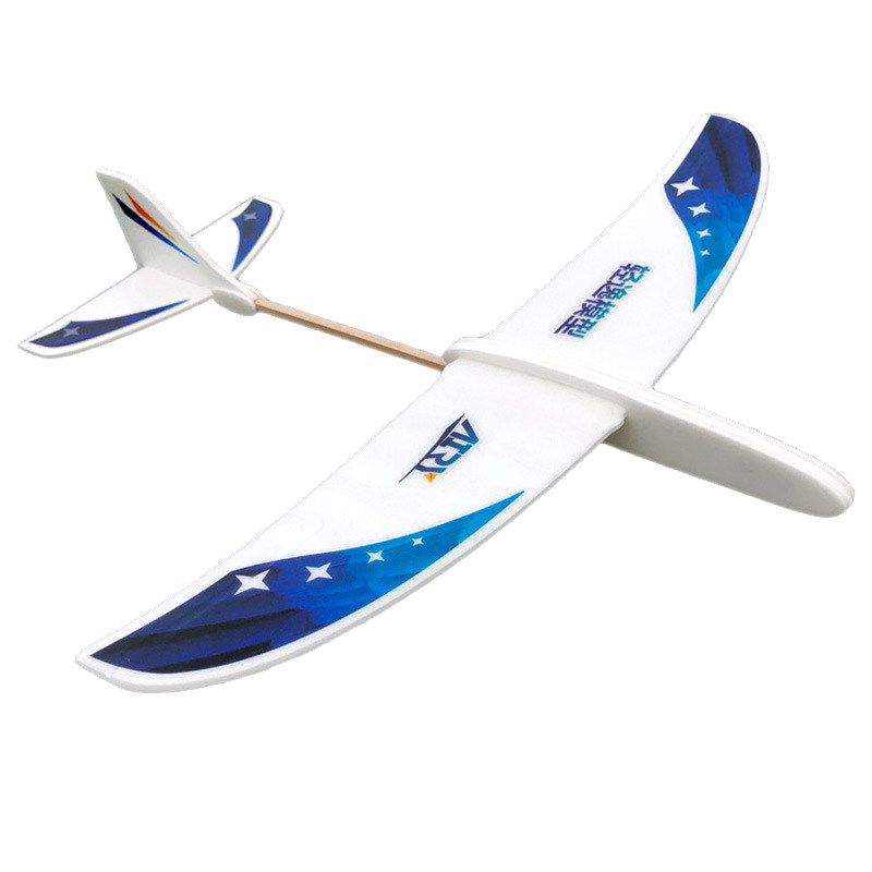 手抛回旋飞机拼装航模橡筋弹射学校比赛泡沫飞机模型