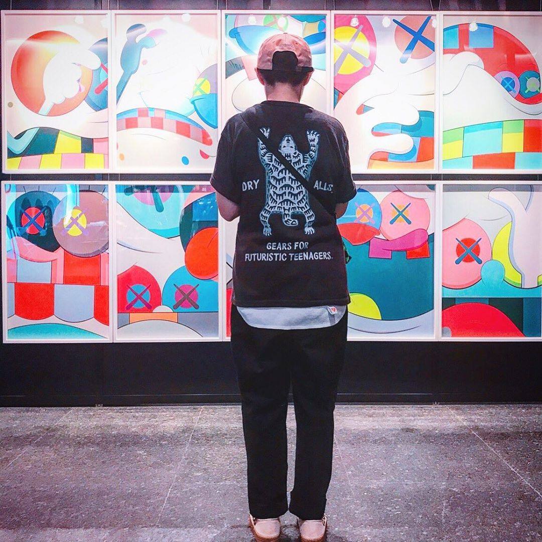 humanmade19ss背后北极熊1716情侣短袖竹节圆领t恤