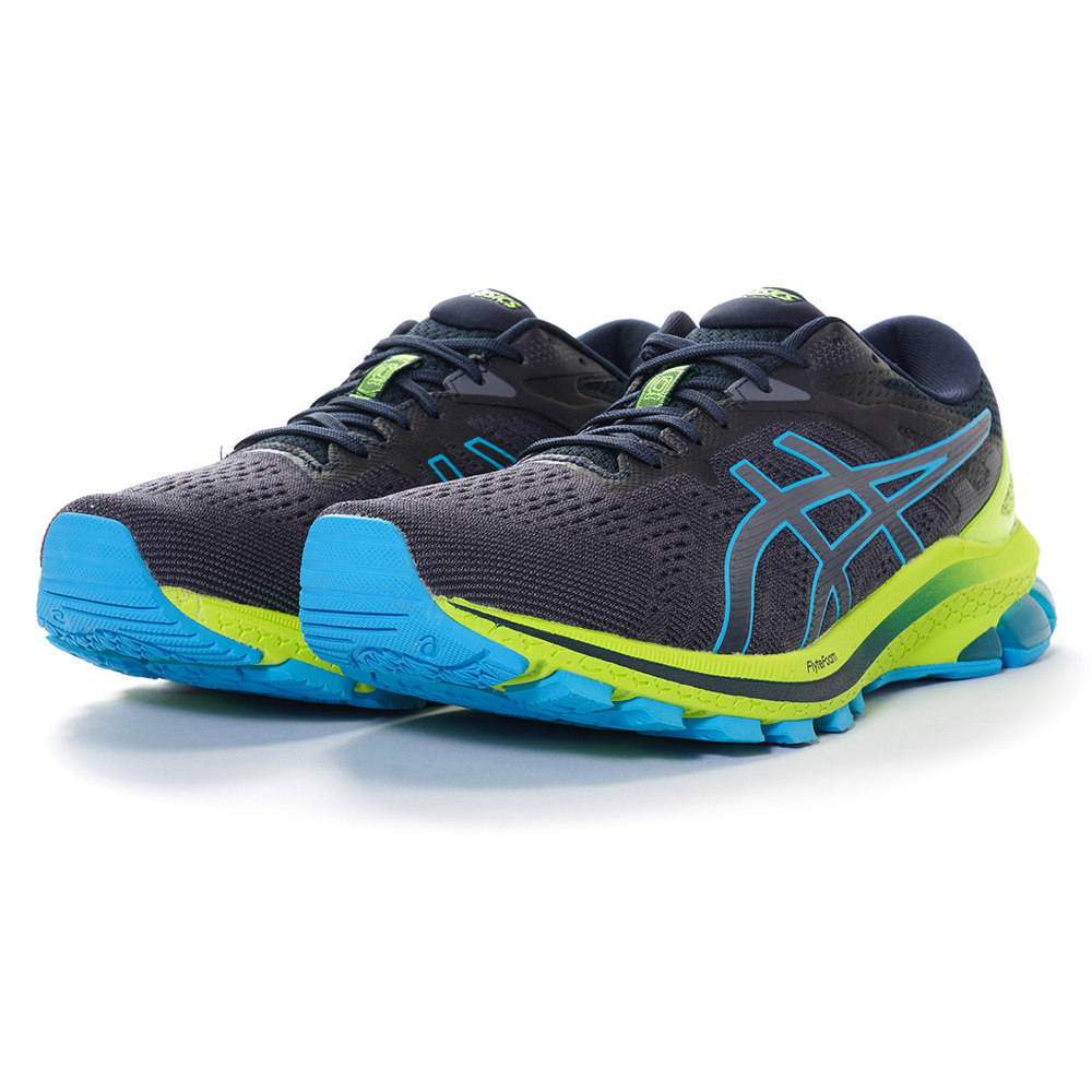 asics亚瑟士gt1000男子一般楦支跑鞋蓝绿1011b001403跑步鞋