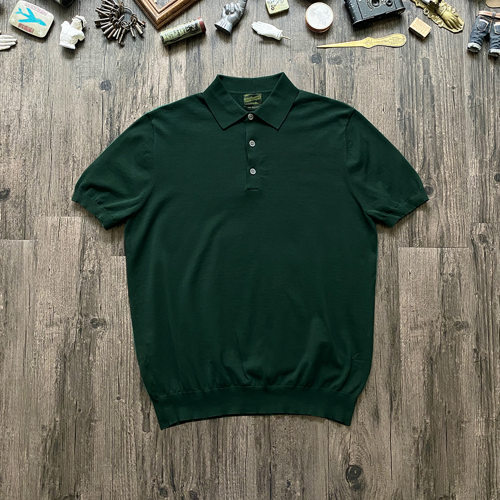 NVGS Polo Shirt 经典英式复古 墨绿色翻领Polo衫 高织透气长绒棉