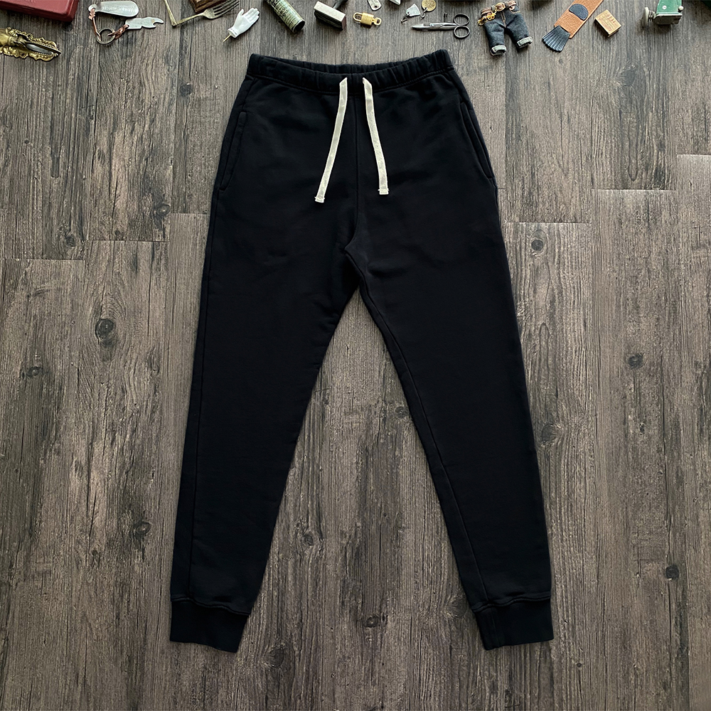 授权现货 德国Merz b.Schwanen 小天鹅 Jogger 黑色重磅收脚长裤