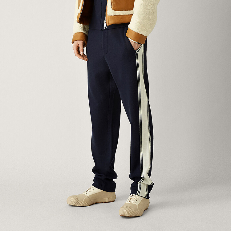 ERALDO美丽诺羊毛针织肌理感织法毛织优雅运动风羊毛裤