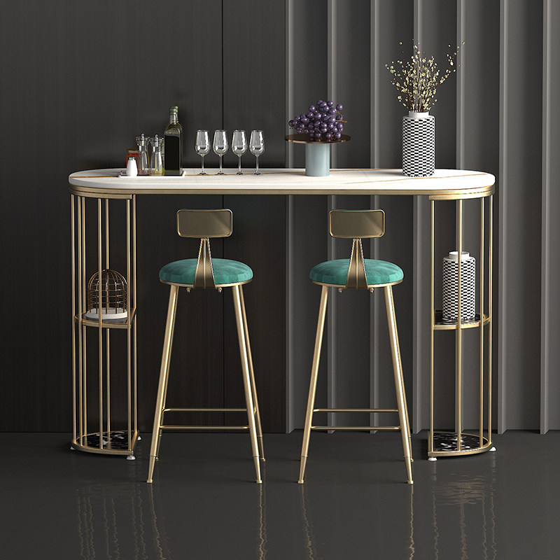 意式轻奢岩板吧台家用隔断酒柜现代简约客厅阳台吧台