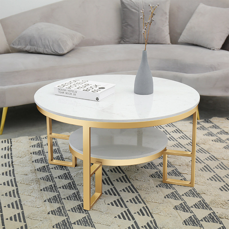 茶几北欧圆形大理石轻奢现代简约客厅小户户型家用茶几