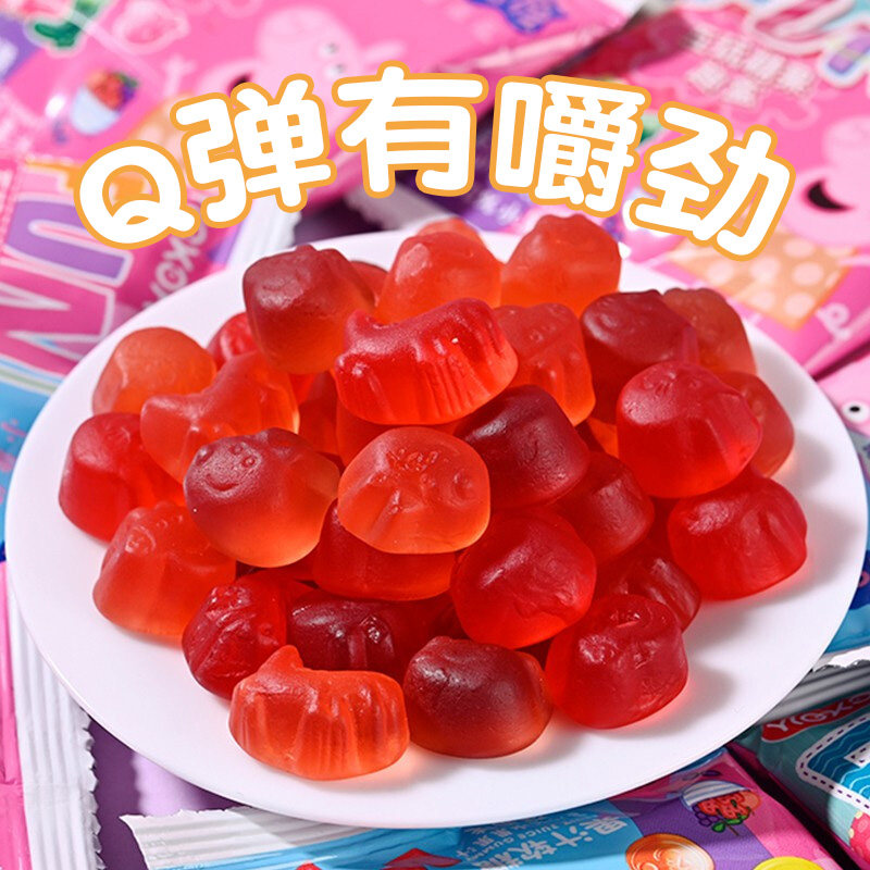 小猪佩奇qq橡皮糖小孩果汁软糖儿童怀旧喜糖零食传统糖果