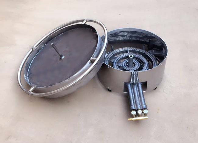 水煎包商用燃气专用旋转包机大三三环煎包锅煎饺机商用烤饼机