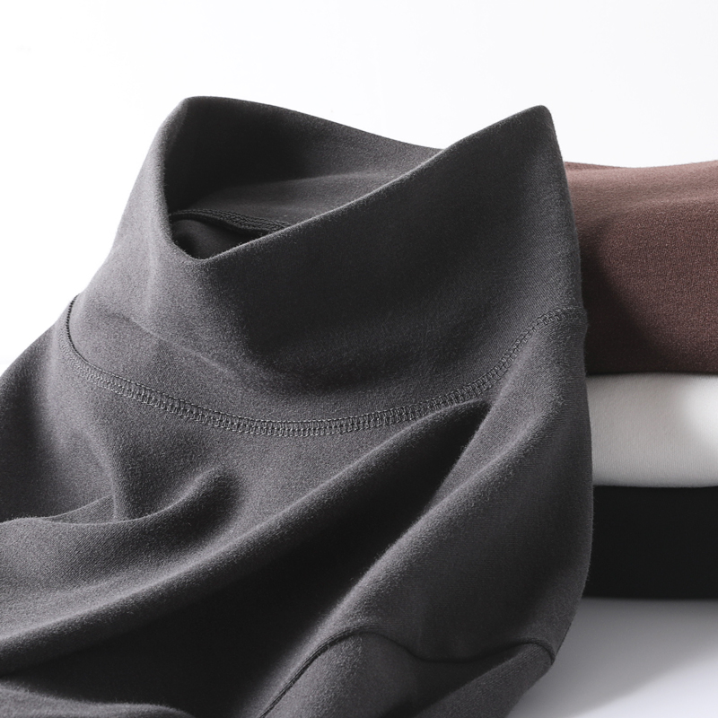 人手几件 柔软亲肤 保暖t恤秋冬高领内搭莫代尔纯色长袖打底衫男