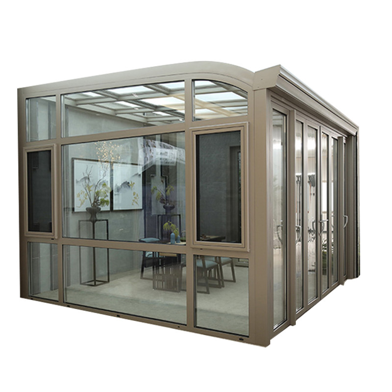 上海欧式罗马柱阳光房玻璃露台断桥铝封阳台别墅花园房铝合金门窗