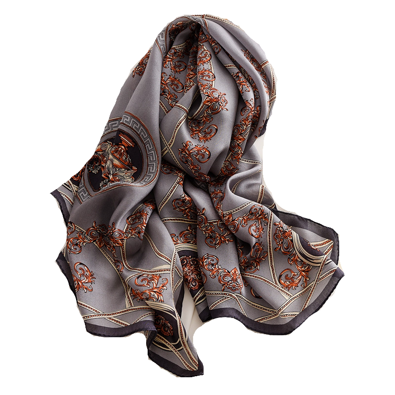 杭州丝绸罗马真丝丝巾桑蚕蚕丝围巾春秋巴洛克围巾