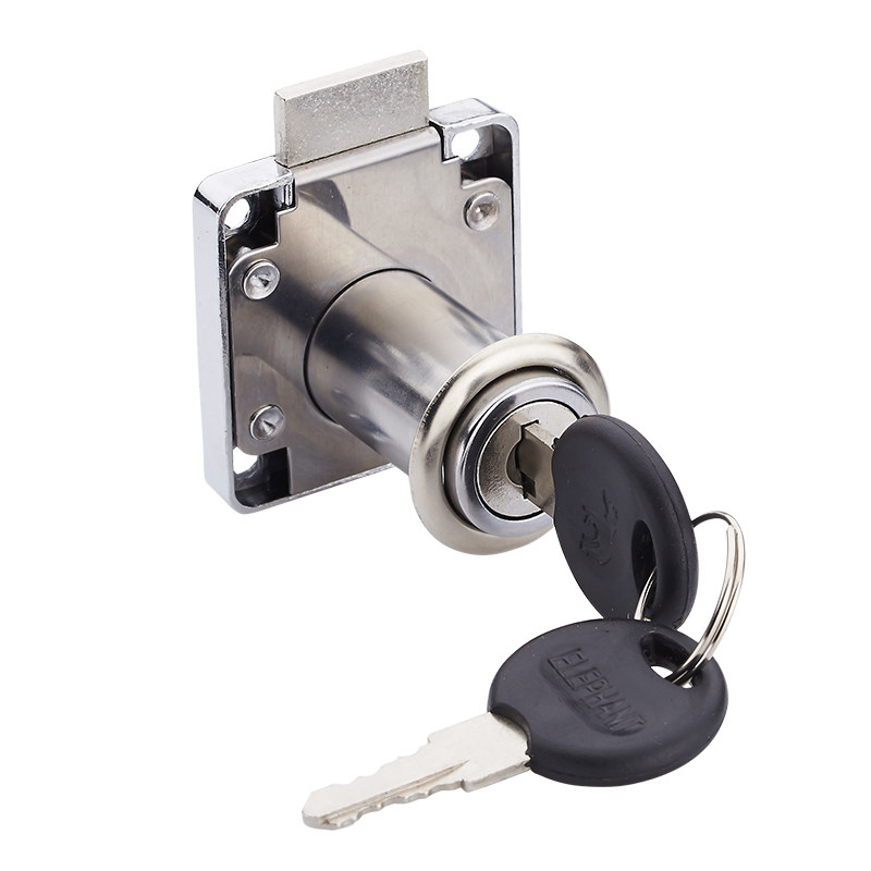 电脑办公桌抽屉锁档案文件柜锁家具用品衣柜门锁加长柜锁柜台锁 - 强