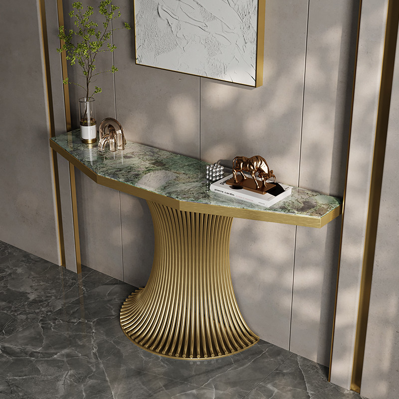 玄关意式轻奢现代简约岩板奢石入户走廊艺术装饰玄关台