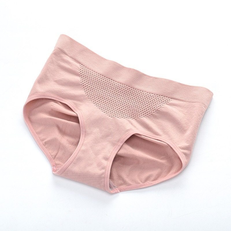 日本蜂巢暖宫无痕女土内裤中腰收腹提臀包无缝女三角裤