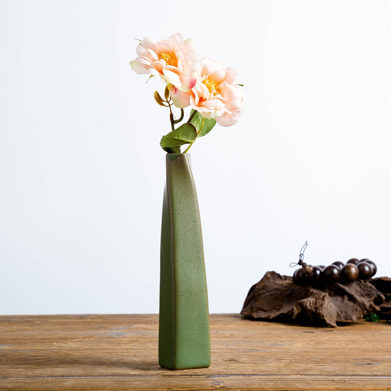 复古古风陶瓷花瓶汝窑花插景德镇干花水培插花花瓶