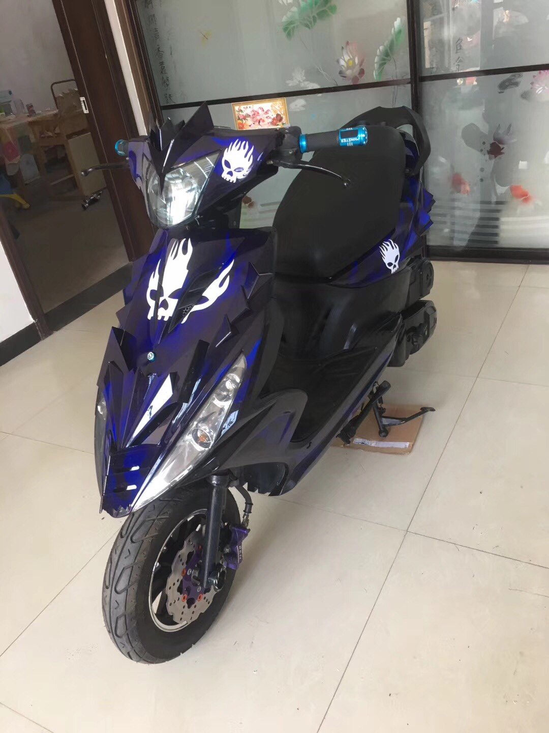 二手雅马哈助力燃油踏板巧格摩托车125c改装鬼火摩托车整车