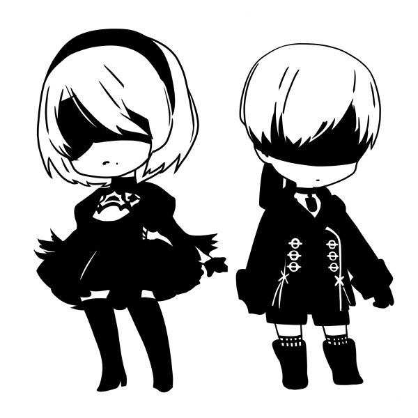 绮丽屋日本动漫周边尼尔机械纪元nierautomata2b/9s墙贴满包邮-标题