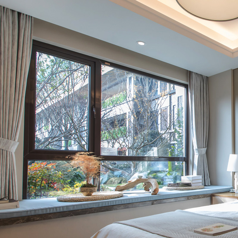 南京窗户开窗地平落地铝合金加装隔音断桥拉窗铝合金窗