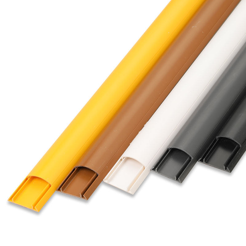 线槽45x15mmpvc地槽弧形防踩贴地隐形电线装饰遮线配线槽