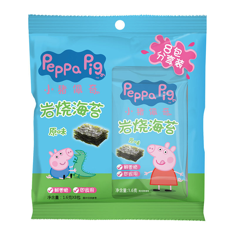 添乐卡通王岩烧海苔片小猪佩奇即食寿司拌饭碎网红儿童小零食品