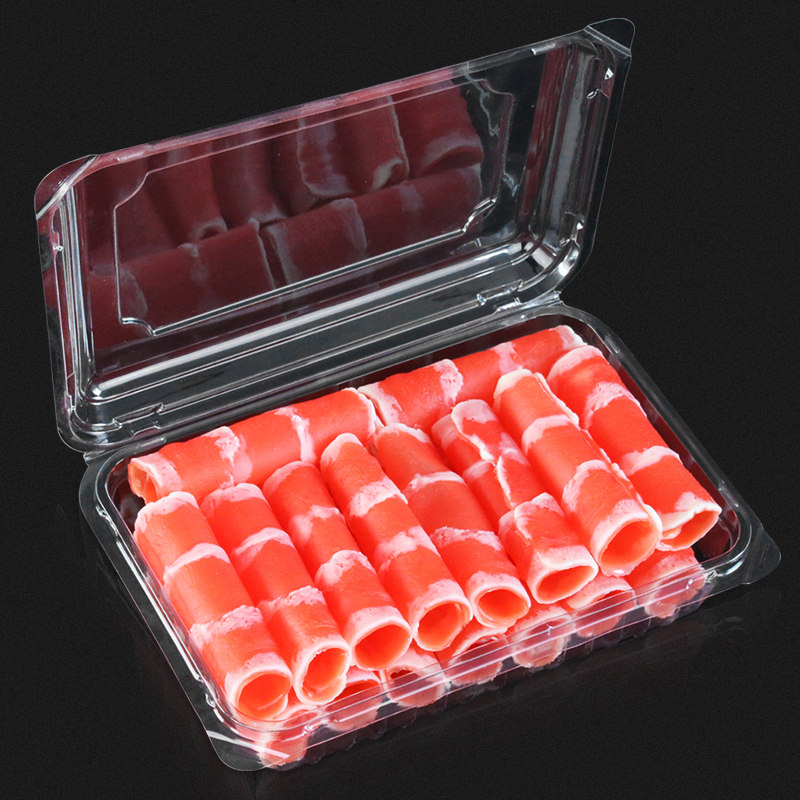 一次性羊肉肉卷包装盒肉片肥牛塑料透明加厚保鲜一次性餐盒