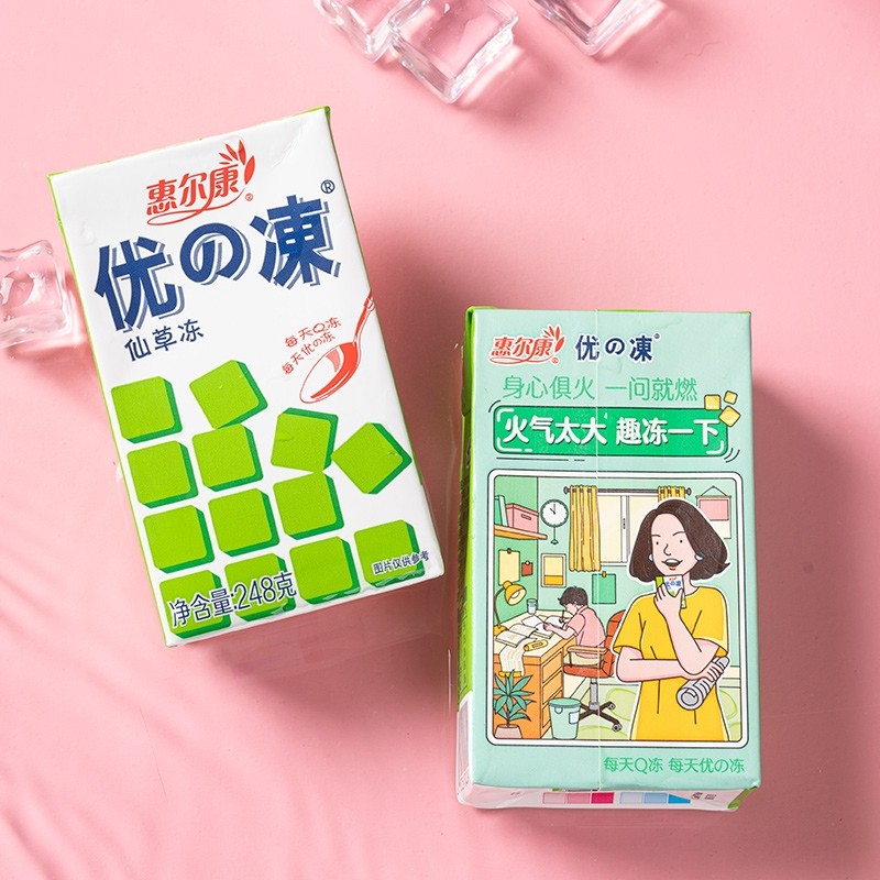 惠尔康优の冻仙草果冻凉茶248g6盒