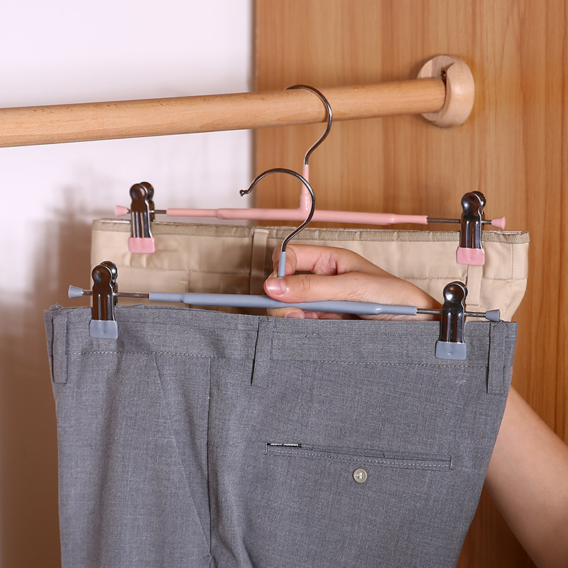 金属架子家用西裤防滑挂裙纳米裤夹衣架无痕裤架