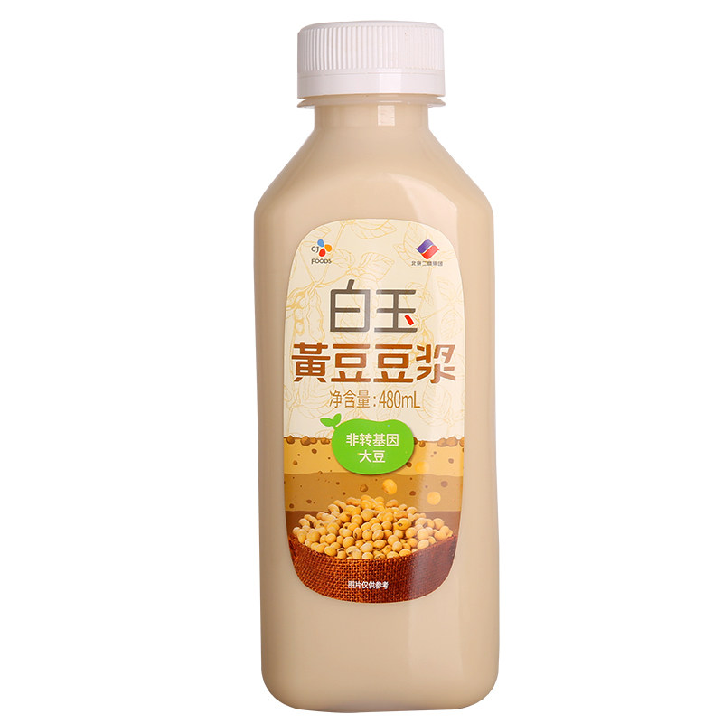 豆浆北京白玉冲饮黄豆甜味480mlx10瓶非转基因瓶装豆浆