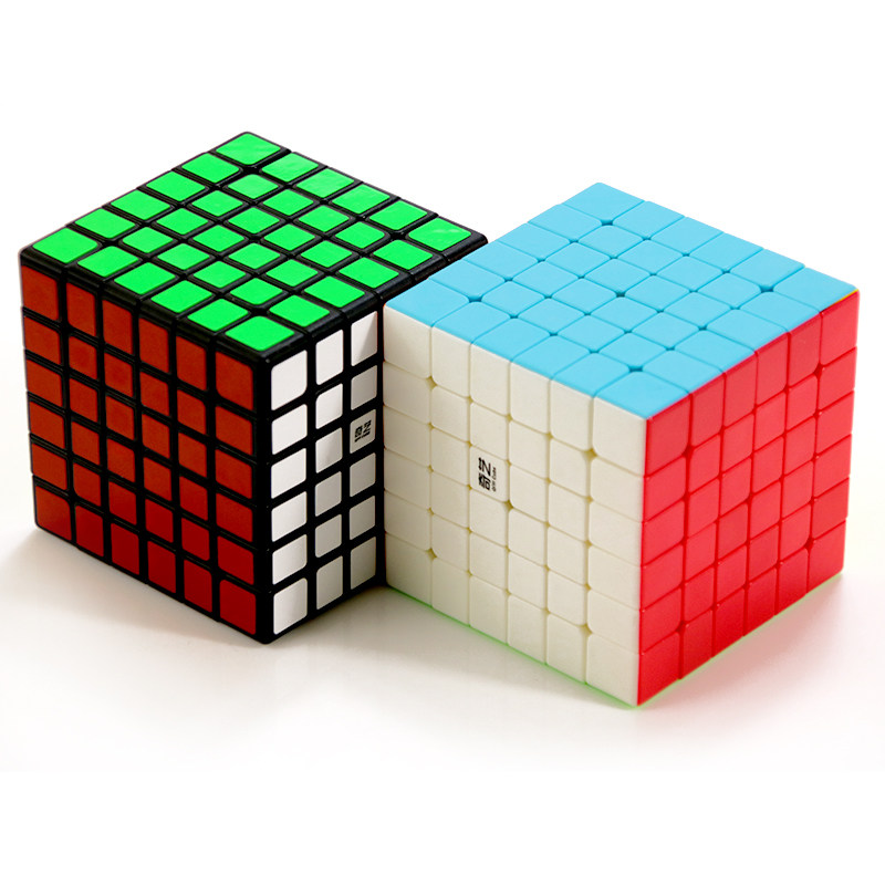 魔方奇艺六阶启帆顺滑高阶实色学生儿童益智玩具魔方