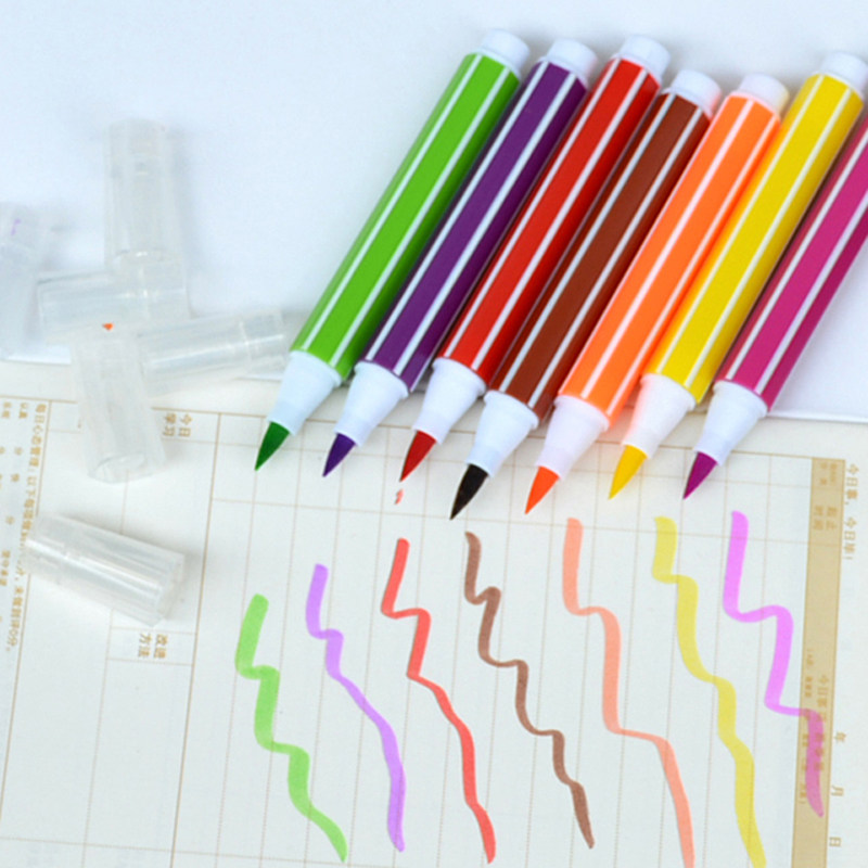 水彩笔水洗彩色软头尖头diy儿童手工绘画涂鸦水彩笔