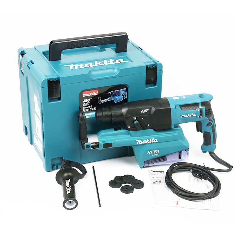 牧田hr2651j电锤avt防震技术集尘电钻无尘冲击电锤