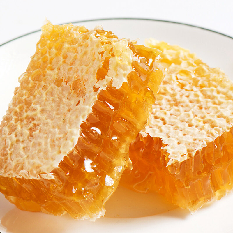 🐝泰美山谷 蜂巢蜜块蜂蜜野生嚼着吃纯正盒装500g2021百花蜜一斤装