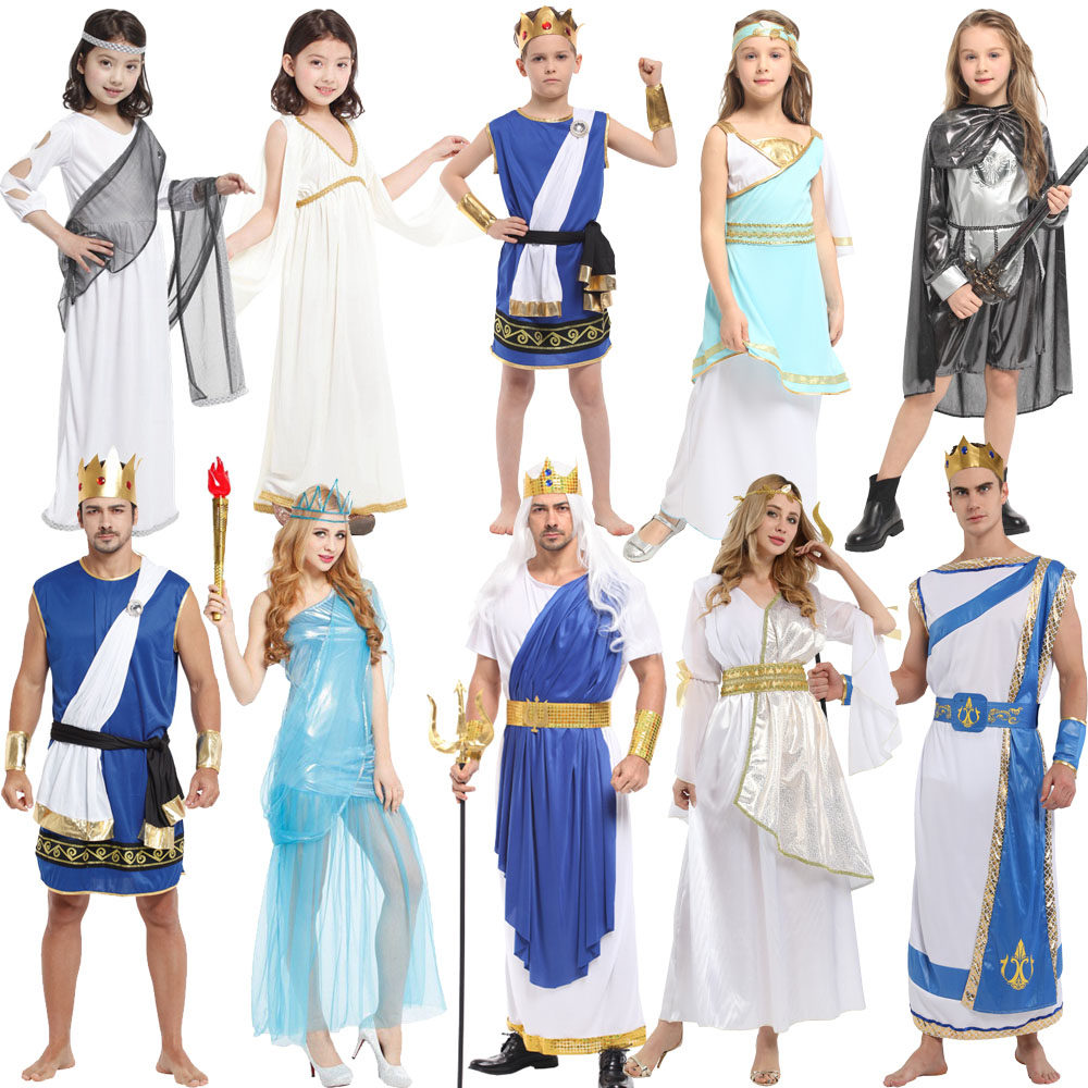 万圣节表演服装古希希腊服饰神王宙斯雅典娜女神服饰