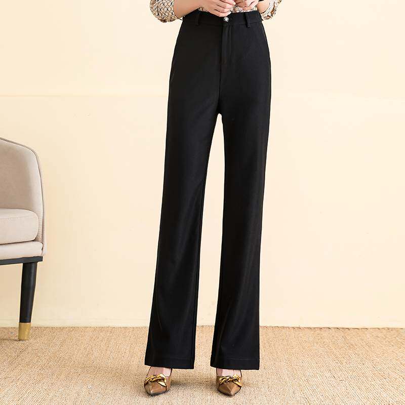 正品哥弟新款女裤2022年春季显瘦遮肉百搭垂感直筒裤休闲裤长裤子