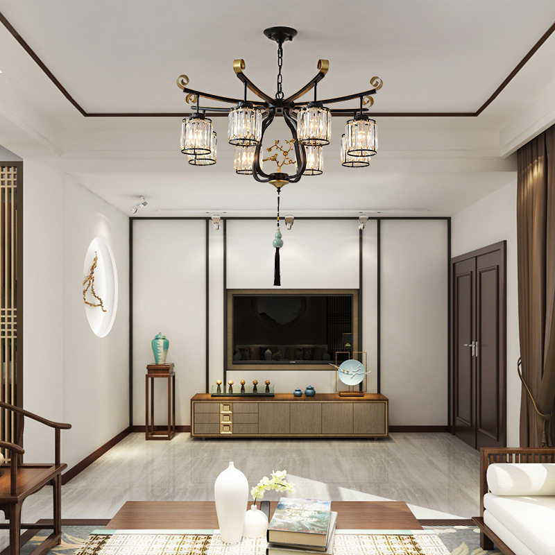 吊灯广东中山古镇新中式中式客厅新款现代简约餐厅客厅吊灯