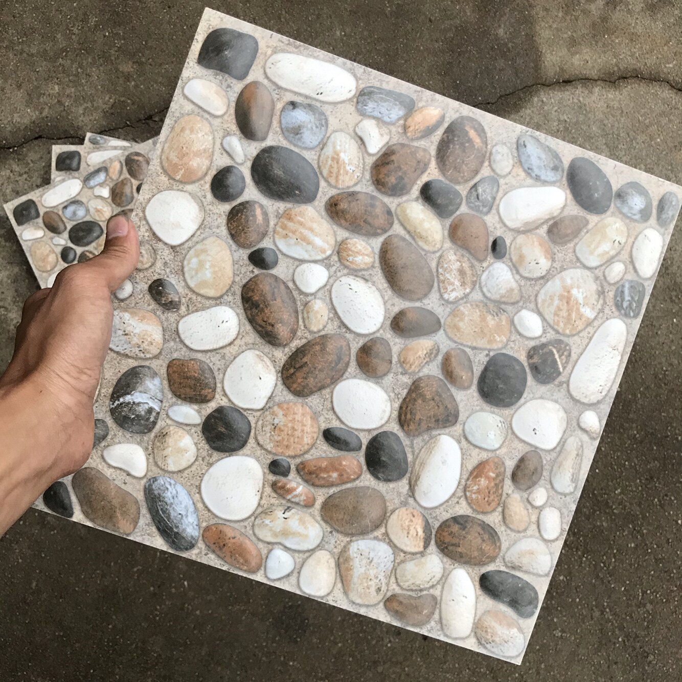 阳台鹅卵石瓷砖室外户外院子花园庭院地砖仿古仿古砖包括文化石