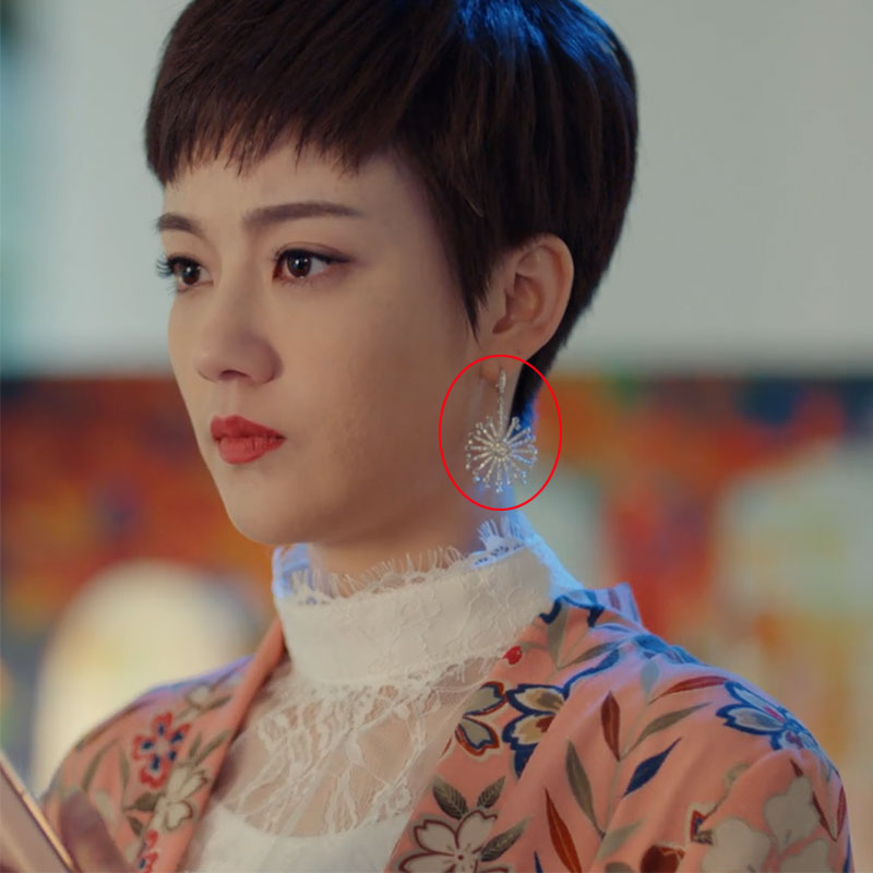 黄金瞳秦萱冰陈泇文明星同款耳环转动摩天轮锆石耳环