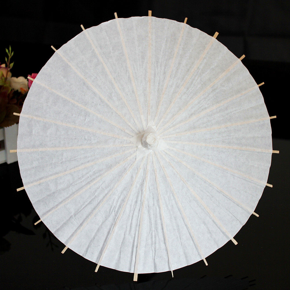 彩绘绘画纯白伞白纸伞未刷桐油diy空白涂鸦白模填色