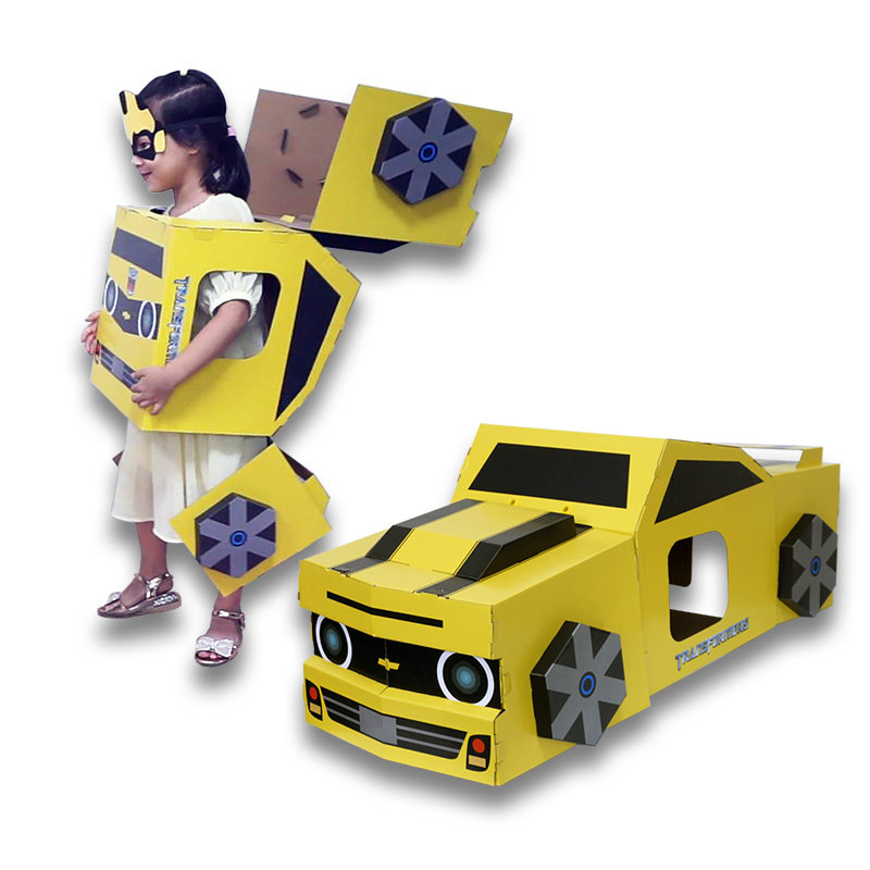 汽车纸箱飞机纸板diy可穿穿戴变形金刚擎天柱大黄蜂其他手工制作