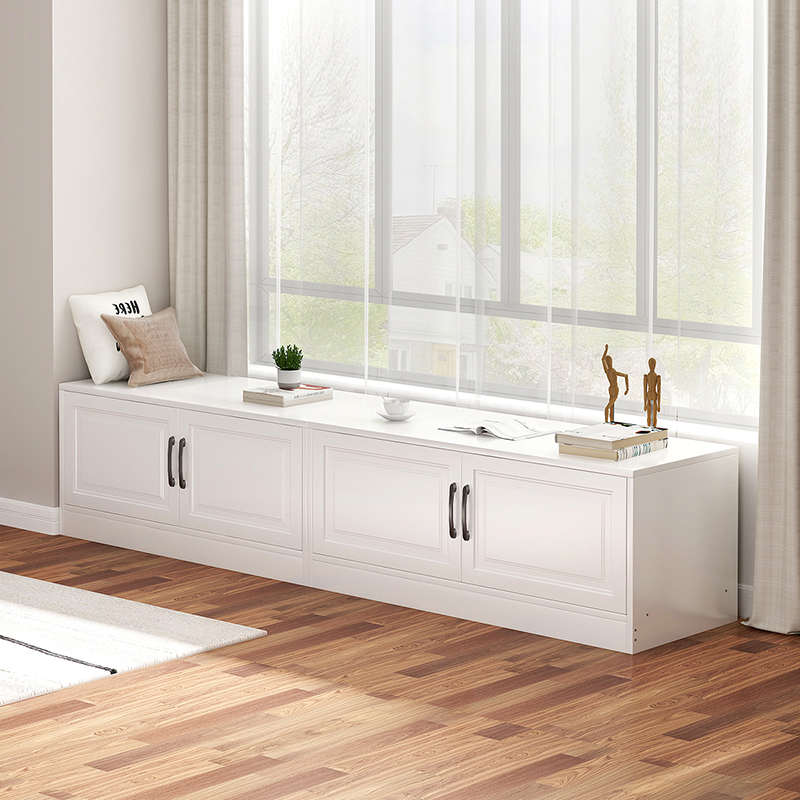 飘窗柜可坐储物柜家用卧室矮柜落地大容量阳台飘窗柜