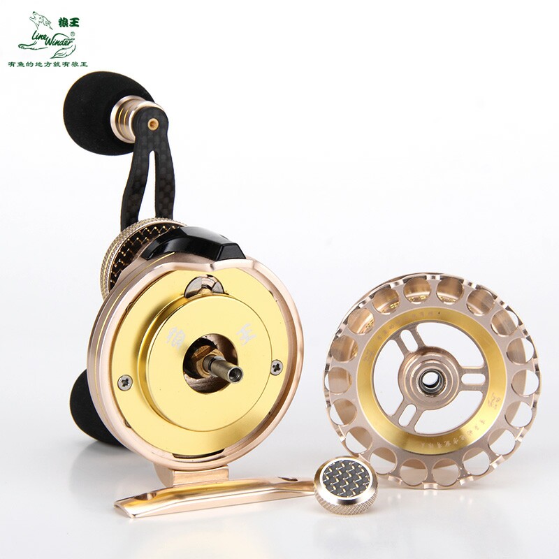 狼王渔轮轮船cf65筏钓轮左右手微铅轮筏轮金属带泄鱼线轮