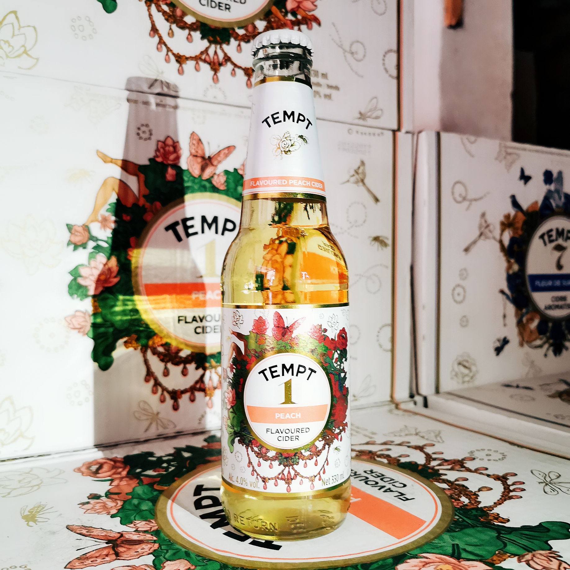 啤酒诱惑1号桃子丹麦进口露酒果味西打6瓶啤酒