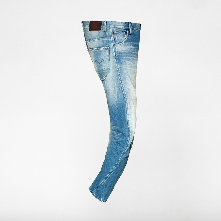 UNSOLUTE 不溶物 3D水洗弯刀 CURVE-3 三片式立裁 做旧 牛仔裤