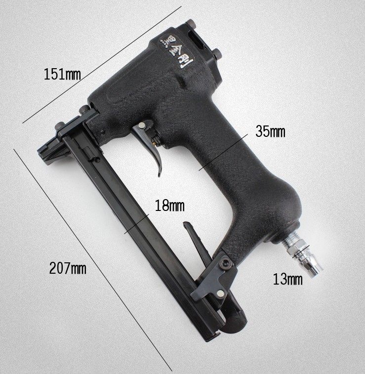 钉枪黑金刚1013j气动木工钉子手动水泥不卡装潢气钉枪