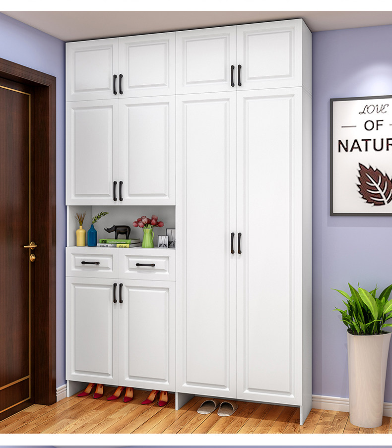 鞋柜实木松木生态多层层板大容量高柜客厅门厅鞋柜