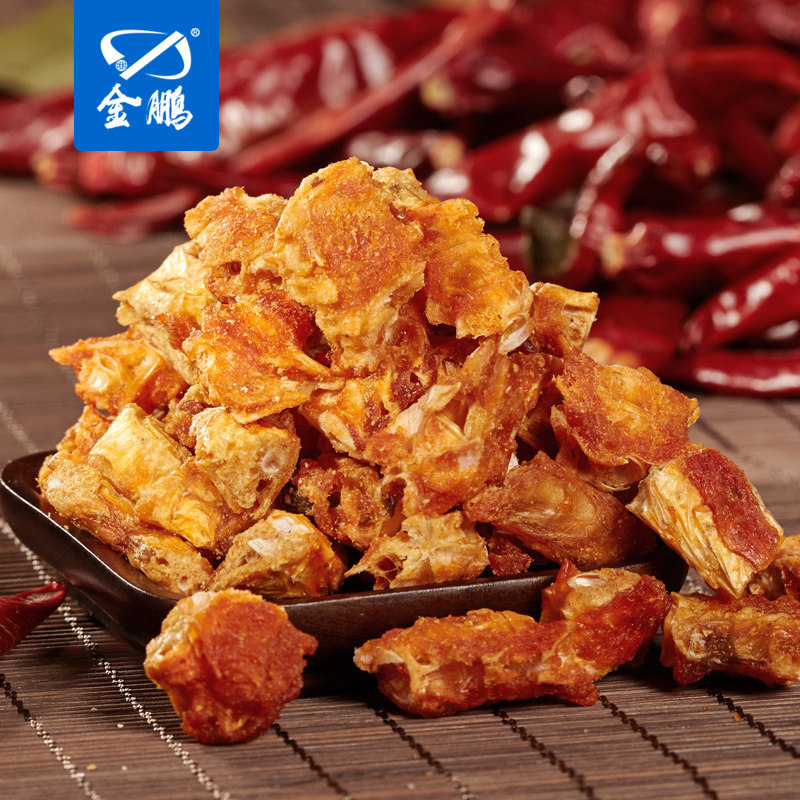 金鹏鱼骨头零食90gx3罐 香酥脆鱼排鱼干零食 即食特产干货鱼骨粒